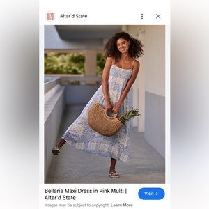 Blue and White Maxi Dress